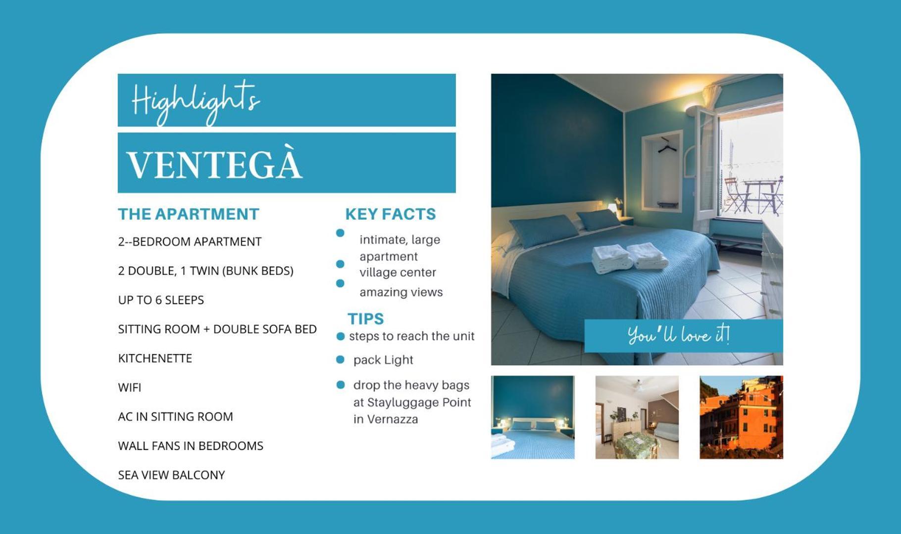 Ventega Sea View Apartment Вернацца Экстерьер фото